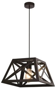 Czarna metalowa lampa wisząca 32x32 cm Origami – Candellux Lighting