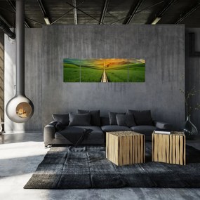 Obraz - Wschód słońca nad doliną (170x50 cm)