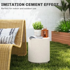 HOMCOM Stolik pomocniczy w wyglądzie betonu 37 cm x 37 cm x 43 cm Anorganiczny proszek rudny Szary