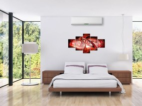 Obraz - czerwone kształty (125x70 cm)