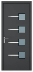 Drzwi zewnętrzne z antracytowego aluminium wys. 218 x szer. 96 cm - lewe - AMARES