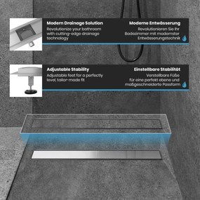 Odpływ liniowy 120 cm, stal nierdzewna, odporny na korozję
