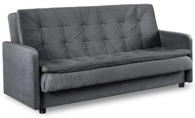 Sofa z Funkcją Spania STELLA Rozkładana Wersalka Dwuosobowa Szara Nowoczesna do Salonu