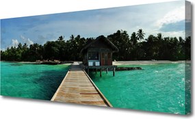 Duży obraz na płótnie Most prowadzący nad Fale