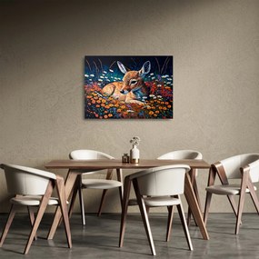 Obraz na szkle - Malowany jeleń (70x50 cm)