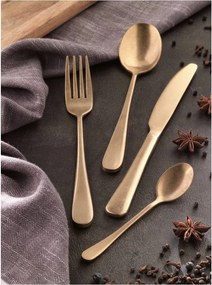 Sztućce ze stali nierdzewnej 16 szt. w kolorze złota Posate Old – Brandani