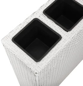 Biała duża donica ogrodowa z technorattanu G8-Z06