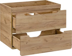 Wisząca szafka podumywalkowa 80 cm, Aruba 821 FSC, dąb craft złoty