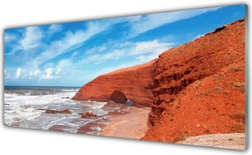 Szkło do Kuchni na Ścianę Zachód Słońca Nad Horyzontem