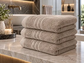 Ręcznik kąpielowy Comfort 70 x 140 cm beżowy, 100% bawełna