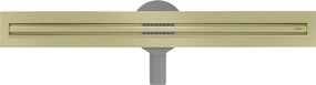 Mexen Flat 360° Slim odpływ liniowy obrotowy 70 cm, złoty szczotkowany - 1A41070
