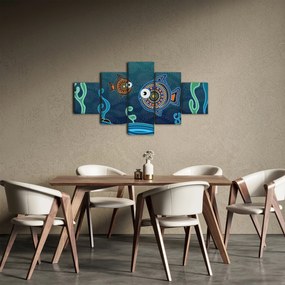 Obraz - Malowane ryby (125x70 cm)