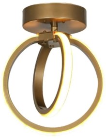Metalowa lampa sufitowa LED w kolorze brązu Sezen – Squid Lighting