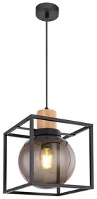 Czarna lampa wisząca 19x19 cm Retro 2 – Candellux Lighting