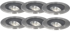 Zestaw 6 nowoczesnych zewnętrznych reflektorów ogrodowych stal AR70 regulowane IP65 - Delux