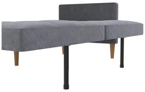 Szara aksamitna rozkładana sofa 207 cm Lilly – Støraa