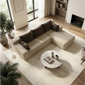 Sofa do salonu Luna 3-osobowa – piaskowy brąz prawa