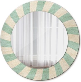 Lustro dekoracyjne okrągłe Retro pastelowy wzór