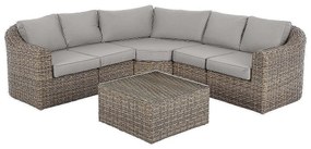 Rattanowy zestaw modułowy BORNEO LUXURY dla 9 osób (brązowy)