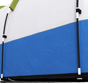 Namiot kempingowy Outsunny dla 3 osób, z hakiem na latarnię, trzema wejściami, wodoodporny, zielony