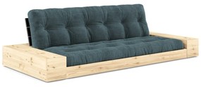 Niebieska sztruksowa rozkładana sofa 244 cm Base – Karup Design