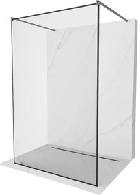 Mexen Kioto ścianka prysznicowa wolnostojąca 140 x 200 cm, czarny wzór 8 mm, gun metal - 800-140-002-95-70