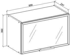 Szafka kuchenna wisząca 60 VENTO GOV-60/36 dąb craft HALMAR