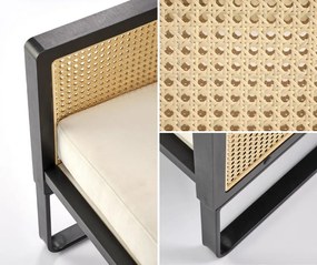 Fotel wypoczynkowy Ilario z plecionką wiedeńską