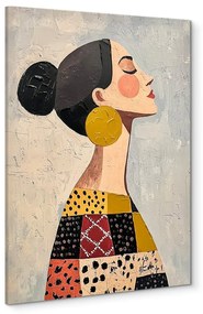 Obraz z ręcznie malowanymi elementami 70x100 cm Mae – Styler