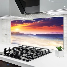 Panel Szklany Górski Szczyt W Blasku Słońca