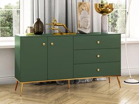 Komoda GRIN 160 2D3S zielona ML MEBLE