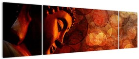 Obraz - Budda w odcieniach czerwieni (170x50 cm)