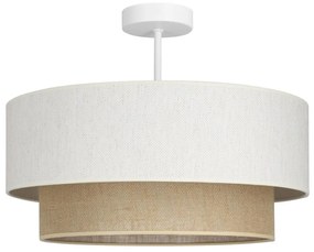 Przysufitowy żyrandol NATIA 1xE27/60W/230V biały/brązowy