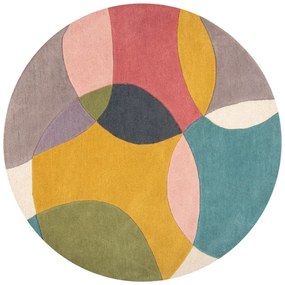 Wełniany okrągły dywan tkany ręcznie ø 160 cm Glow Multi – Flair Rugs
