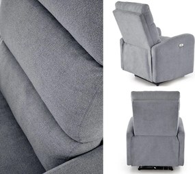 Fotel masujący i rozkładany elektrycznie Carinio Halmar