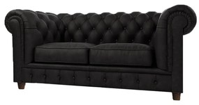 Czarna aksamitna sofa 184 cm Cambridge – Ropez