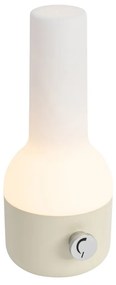 Lampa stołowa na zewnątrz beżowa z białą, w tym akumulatorowa dioda LED IP44 - Haard