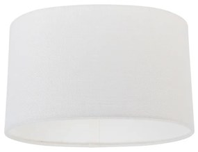 Biały owalny abażur lniany 25/16/15