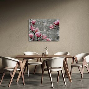 Obraz na szkle z kwiatami (70x50 cm)