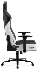 Materiałowy fotel gamingowy Diablo X-Player 2.0 King Size, biało-czarny