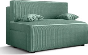 Miętowa tapicerowana sofa rozkładana M1-P69
