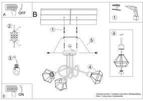 Czarna lampa sufitowa ø 10 cm Varpu – Nice Lamps