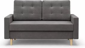 Sofa rozkładana Stivo 2-osobowa z pojemnikiem na pościel – nowoczesna, skandynawska, mała kanapa do salonu i pokoju