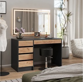 Toaletka antracyt/złoty dąb 120x55x75 sherry