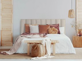 PROMOCJA Tapicerowany panel ścienny FRAME PAROS 15x90 cm, kremowy II gatunek