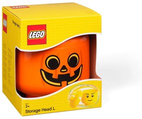 Pomarańczowe pudełko do przechowywania LEGO® Pumpkin Head L