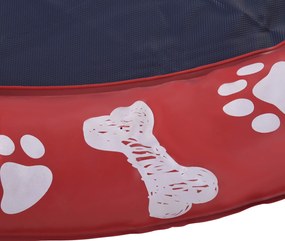 PawHut Basen dla psów, Plac Zabaw Wodny, antypoślizgowy, wytrzymały, przyjazny dla zwierząt, Ø170 cm, Czerwony