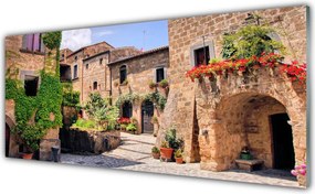 Panel Szklany Malownicza Uliczka W Kwiatach