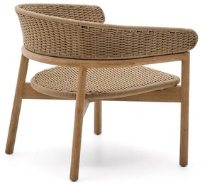Drewniany fotel ogrodowy w naturalnym kolorze Arinella – Kave Home