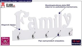 Biały wieszak ścienny na ubrania G1-K12